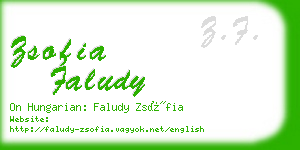 zsofia faludy business card